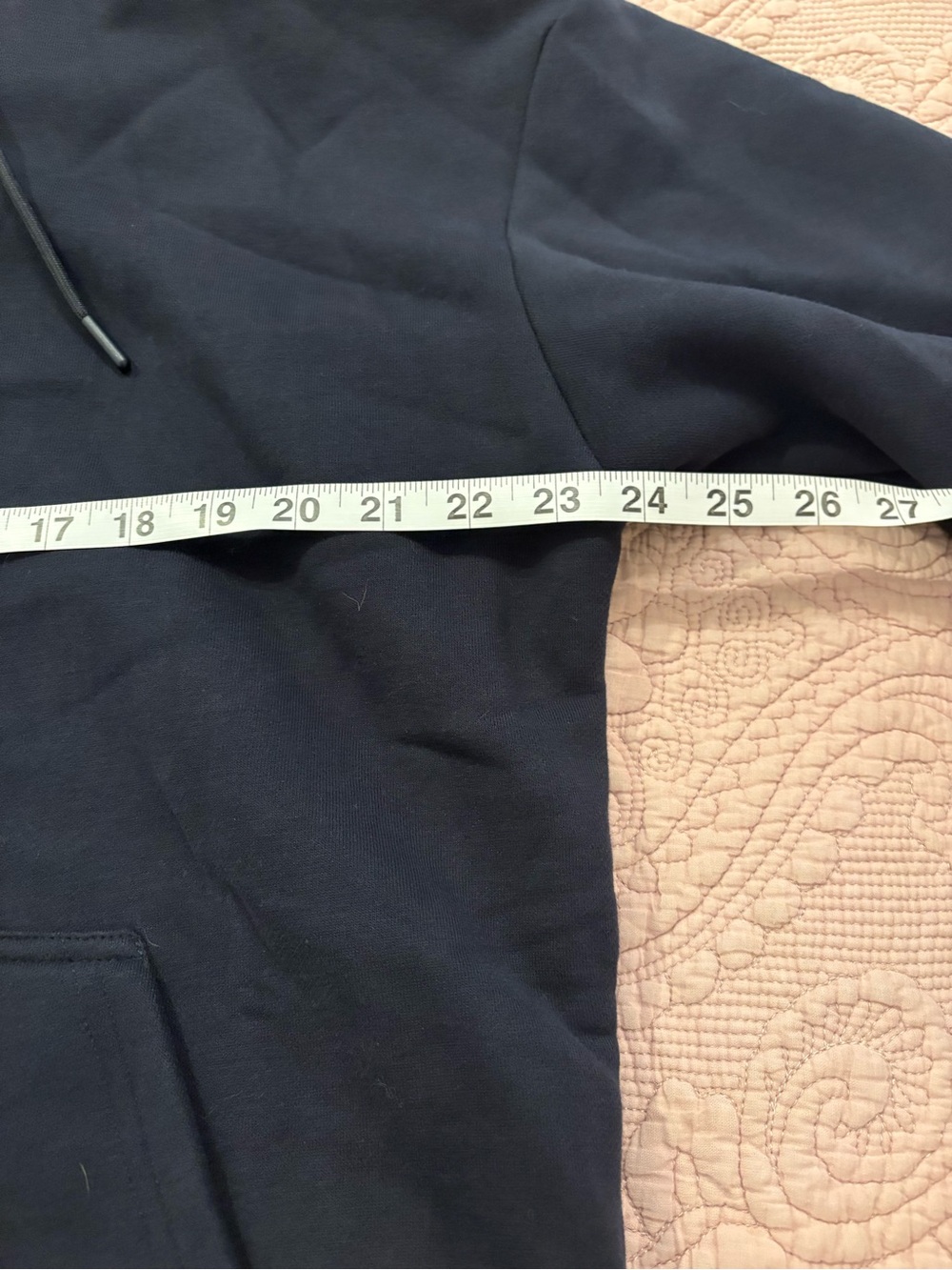NWOT Comfrt Travel Essentials Zip-Up Hoodie Jacket in Navy - Picture 8 of 8